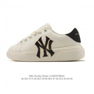 Mlb Chunky Classic Large Print Sneakers, Casual Fashionable Thick-Soled Height-I