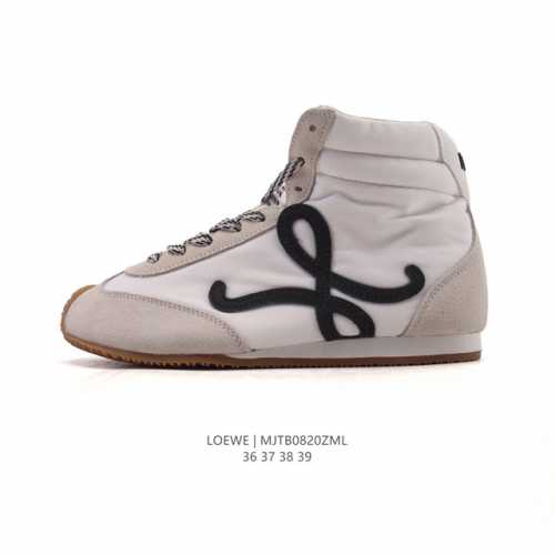 Corporate-level Loewe Ballet Runner leather and fabric stitching, simple round-