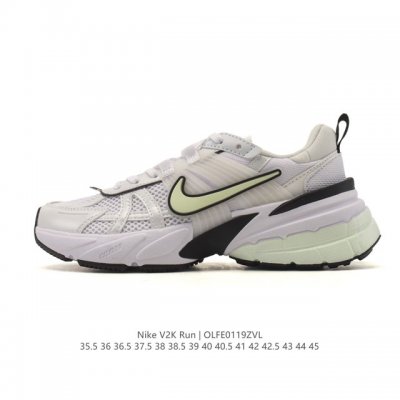 The Nike V2K Run is a retro-style running shoe with shock absorption and slip r