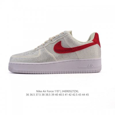 Nike Air Force 1 '07 Low Air Force One White Shoes With Air Cushion, New Model F