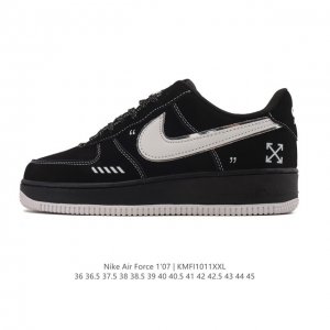 Company-grade Nike Air Force 1 '07 Low platform sneakers, featuring a thick sole