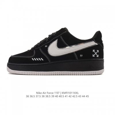 Company-grade Nike Air Force 1 '07 Low platform sneakers, featuring a thick sole
