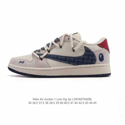 Company-level genuine Nike Air Jordan 1 Low Og Sp Military Blue Aj1 Joe 1 rever