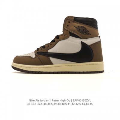 Company Grade Nike Unisex Sports Sneakers Nike Air Jordan 1 Retro High Og, Jord