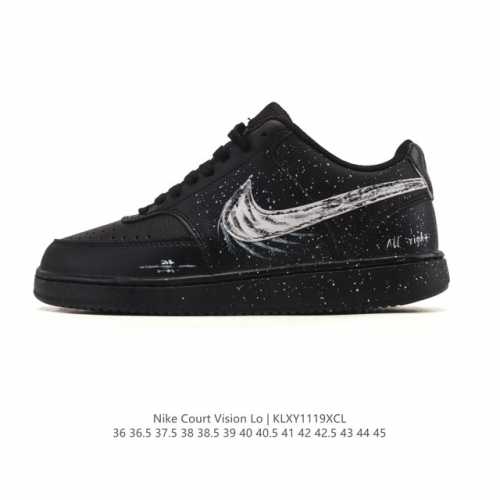 Company Grade Nike Court Vision Low Campus Style Retro Basketball Shoes. Contin