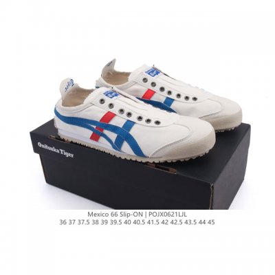 Authentic ASICS Onitsuka Tiger Mexico 66 Slip On Retro fashion comfortable breat