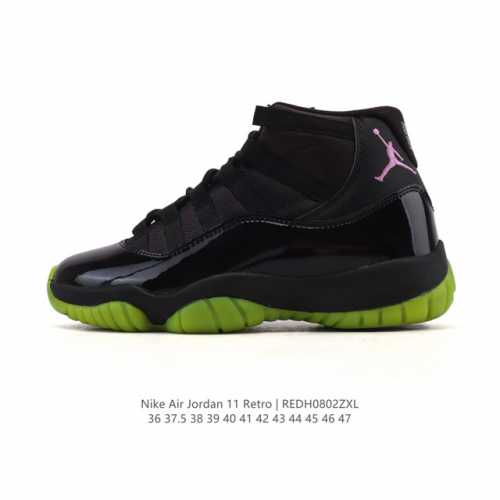 The Nike Air Jordan 11 Retro, a men's and women's sneaker, recreates the classic
