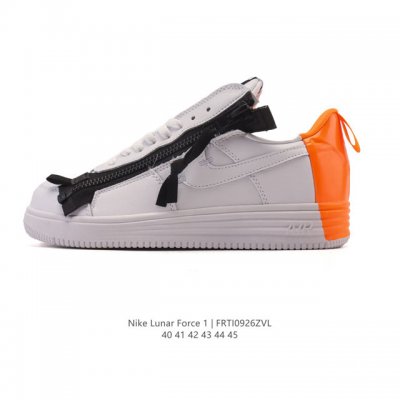 Nike Lunar Force 1 Duckboot' 17 Lf1 Air Force One white zipper upper with a thi