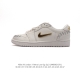 Nike Air Jordan 1 Low AJ1, Jordan 1st Generation AJ1, Gold Swoosh