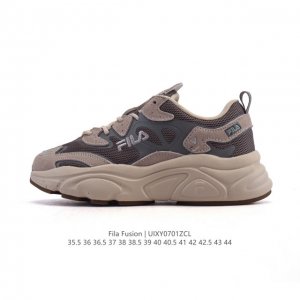 Company-level Fila men's and women's dad shoes Fila Fusion thick-soled height-e