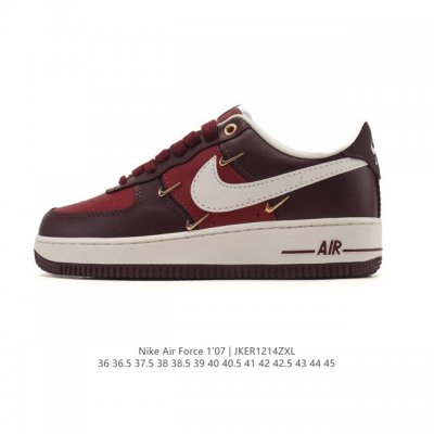 Nike Air Force 1 '07 Low, a versatile, platform, low-top white sneaker with cus