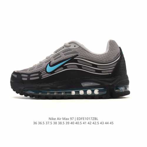 Nike Air Max 97 Se Cushioned Running Shoes for Men and Women, Thick Sole, Height
