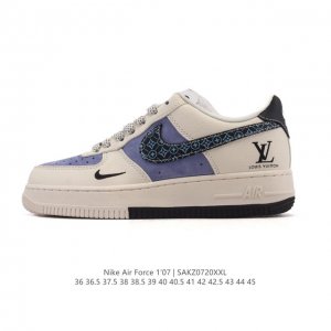 a company-grade Nike Air Force 1 '07 Low white sneaker from Louis Vuitton. This