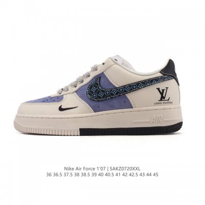 a company-grade Nike Air Force 1 '07 Low white sneaker from Louis Vuitton. This