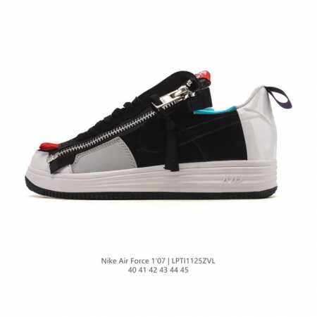 Nike Lunar Force 1 Duckboot' 17 Lf1 Air Force 1 white sneakers with a zippered - Click Image to Close