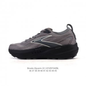 New Brooks Glycerin 22 running shoes for men and women, featuring breathable cus