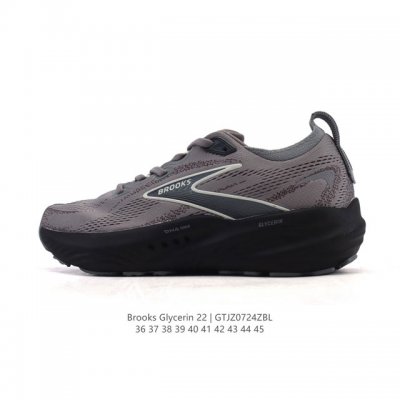 New Brooks Glycerin 22 running shoes for men and women, featuring breathable cus