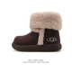 Children's Ugg Snow Boots, High-top Lapel Boots, Side Zipper, Heel Pull-up Buck