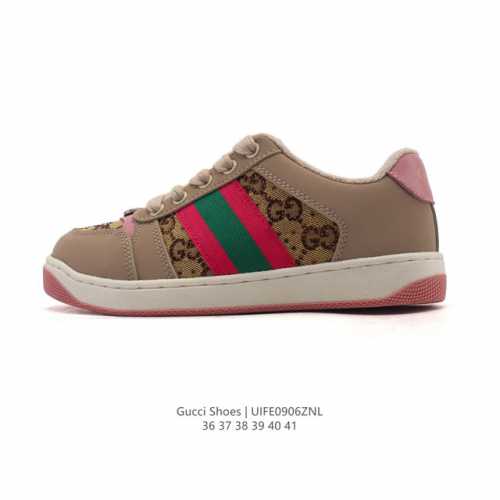 Company-grade Gucci classic casual sneakers, luxury versatile dad shoes with thi