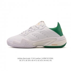 Company Grade Adidas Barricade 13 M Leather Tennis Shoes for Men and Women. Thes