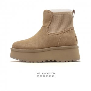 Company-grade Ugg mid-top snow boots, playful and cute with versatile styles. Am
