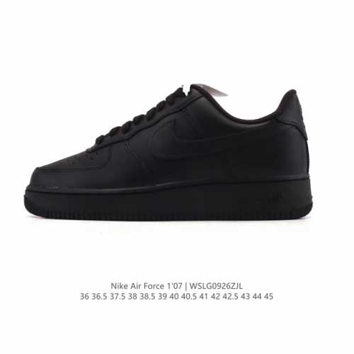 Company-level Nike Air Force 1 '07 Low, a versatile, thick-soled, height-enhanc