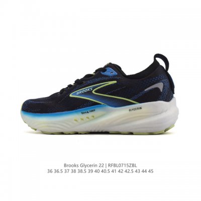 New Brooks Glycerin 22 running shoes for men and women, featuring breathable cus