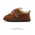 Ugg children's snow boots, lace-up style, made in Guangdong. Features a TPU mold