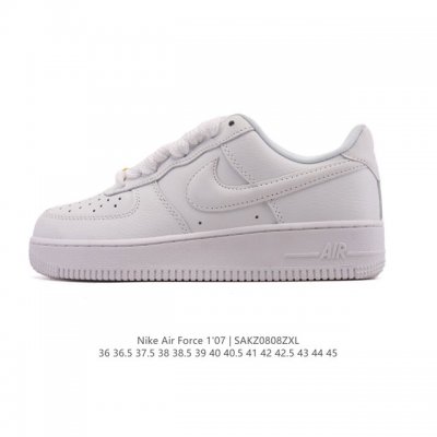 Nike Air Force 1 '07 Low White Air Force One Shoes, a versatile, low-top, thick
