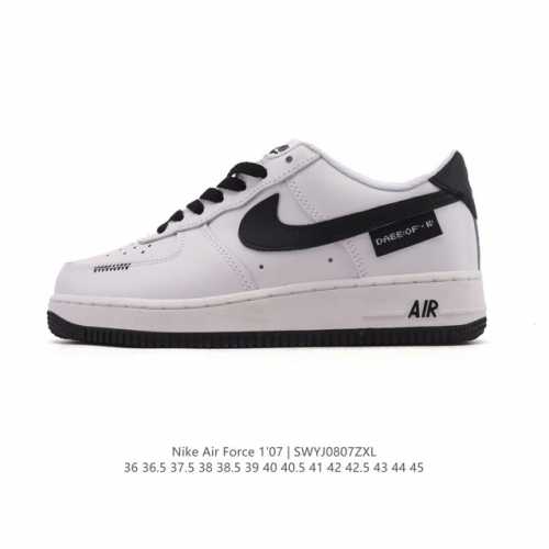 Authentic Nike Air Force 1 '07 Low, a versatile, low-top, thick-soled, height-en