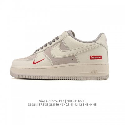 Nike Air Force 1 '07 Low, a versatile, platform, low-top white sneaker with cus