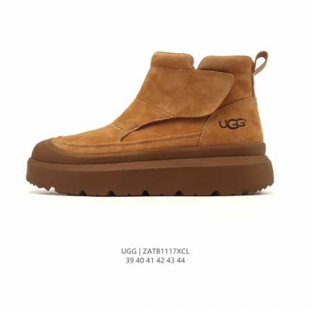 Company-grade genuine Ugg retro men's high-top sneakers, trendy boots, thick-sol - Click Image to Close