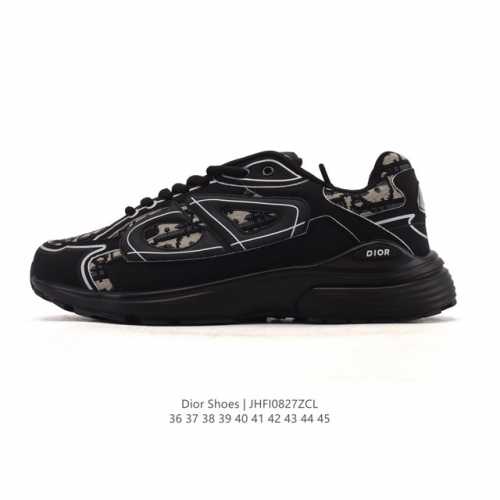Dior, a high-end luxury brand, showcases a sophisticated aesthetic. Dior low-top