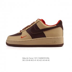 Company-level Nike Air Force 1 '07 Low Air Force One white shoes with air cushi