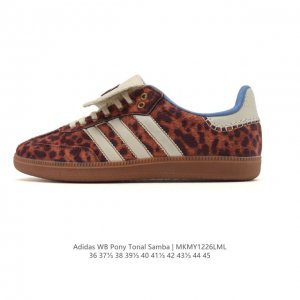 Special Price Adidas Wb Pony Tonal Samba Leopard Print Plush Sneakers. A retro c