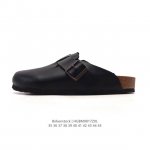 Birkenstock Boston Suede Shearling, a renowned German footwear brand, features l