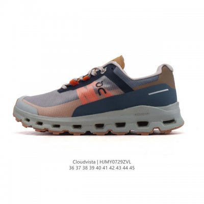 Corporate-grade, perfect for trail running! The On Cloudvista 2 thick-soled, ele