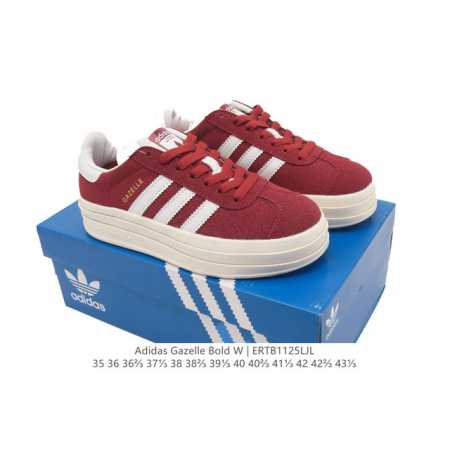 Authentic Adidas 2025 New Year Shoes, Trefoil Gazelle Bold Retro Style Thick-Sol - Click Image to Close