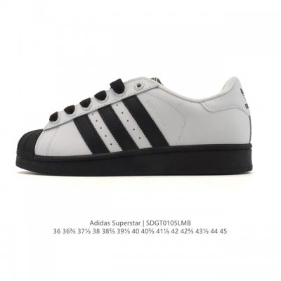 Second-layer leather Adidas Superstar Trefoil classic shell toe series new casu