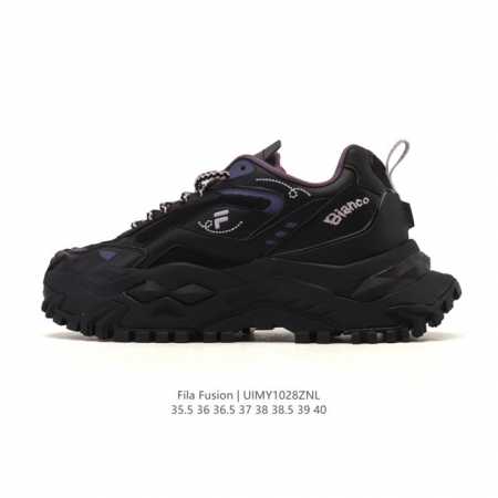 Company-grade Fila Women's Chunky Shoes, Fila Fusion, Thick-soled, Height-increa - Click Image to Close