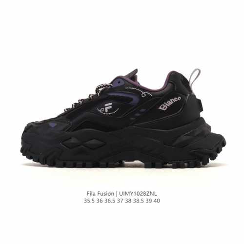 Company-grade Fila Women's Chunky Shoes, Fila Fusion, Thick-soled, Height-increa