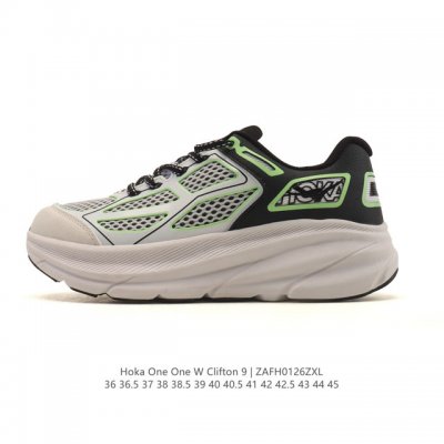 Hoka One One upgraded Clifton 9, a lightweight cushioned running shoe for men an