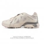 The Salomon Xt-Whisper collaboration silver-pink trendy retro running shoes are