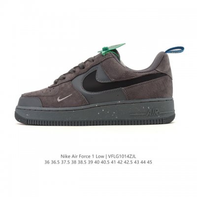 Company-grade Nike Air Force 1 '07 Low platform sneakers, featuring a thick sole