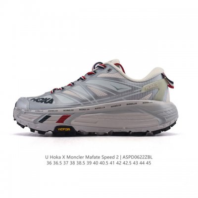 Corporate-level Hoka One One X Moncler thick-soled height-enhancing dad shoes, l