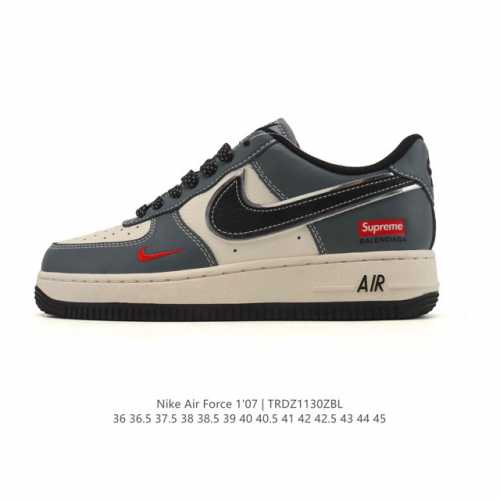 Nike Air Force 1 '07 Low, a versatile, platform, low-top, casual athletic sneak