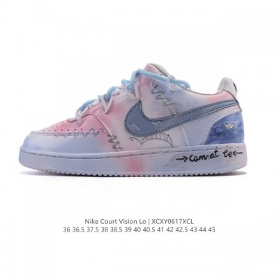 Corporate Nike Court Vision Lo Campus Style Low-Top Retro Basketball Sneakers fo