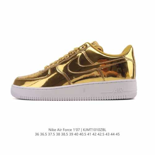 Company-grade Nike Air Force 1 '07 Low platform sneakers, featuring a thick sole