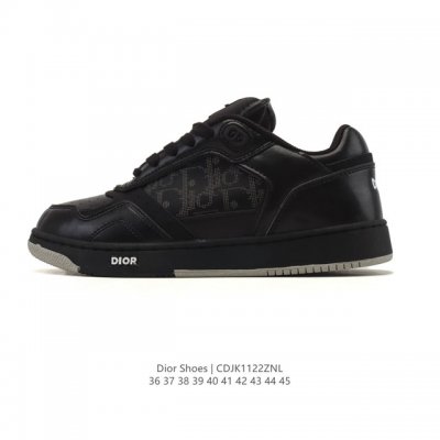 Company-grade Dior men's and women's white sneakers, platform, height-increasin