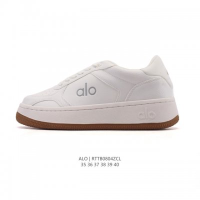 Company-level Alo Yoga Recovery Mode. Comfortable, minimalist white sneakers wit